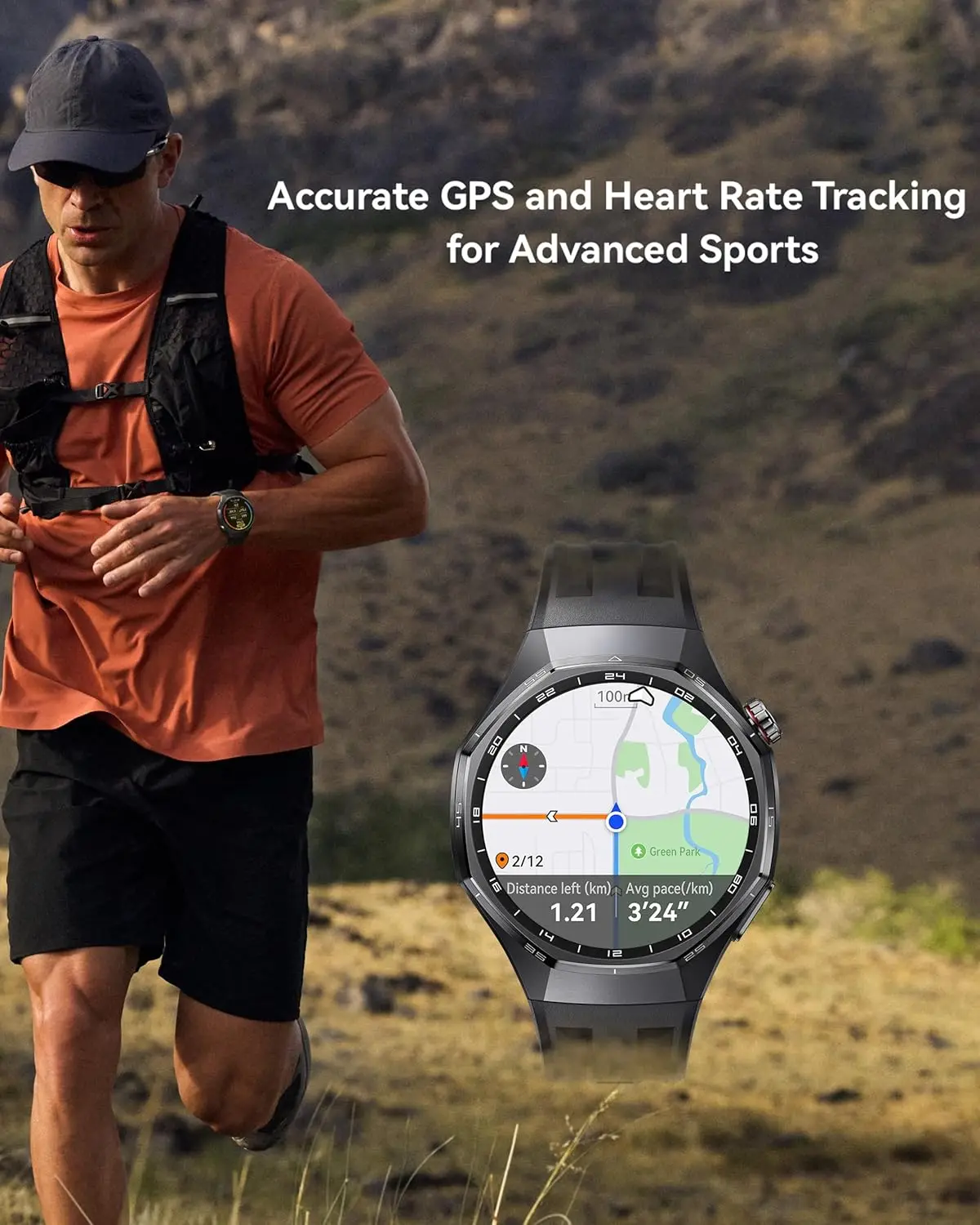 HUAWEI WATCH GT 6 Pro GPS Smart Watch 46mm, Pro Cycling Mode, Fitness Watch, Heart Rate Monitor, Fitness Tracker, Running Watch, Step Counter, 21-Day Battery, AMOLED, Titanium, iOS & Android, view 6