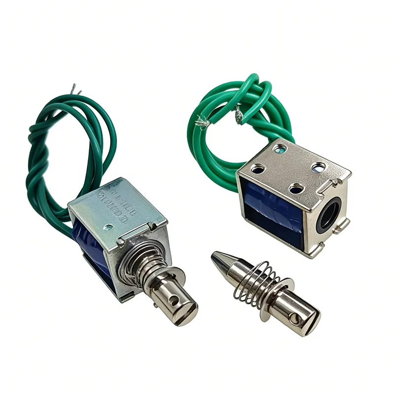 5Pcs TAU-0520 Open Frame Solenoid DC 6V 12V 24V Push Pull Electromagnet 10mm Travel 0520T Electric Magnet