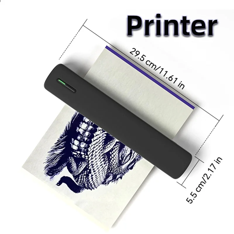 Mini A4 Tattoo Printer Portable Wireless Stencil Printer Tattoo Transfer Thermal Copier Comes