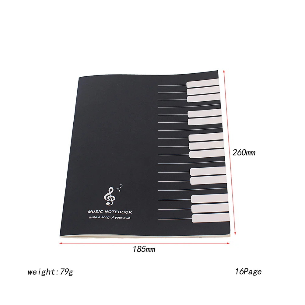 

Hard Cover Music Notebook Tabs Book Beige Pages Good Writing Feel Office School Supplies Gift for Students Teachers