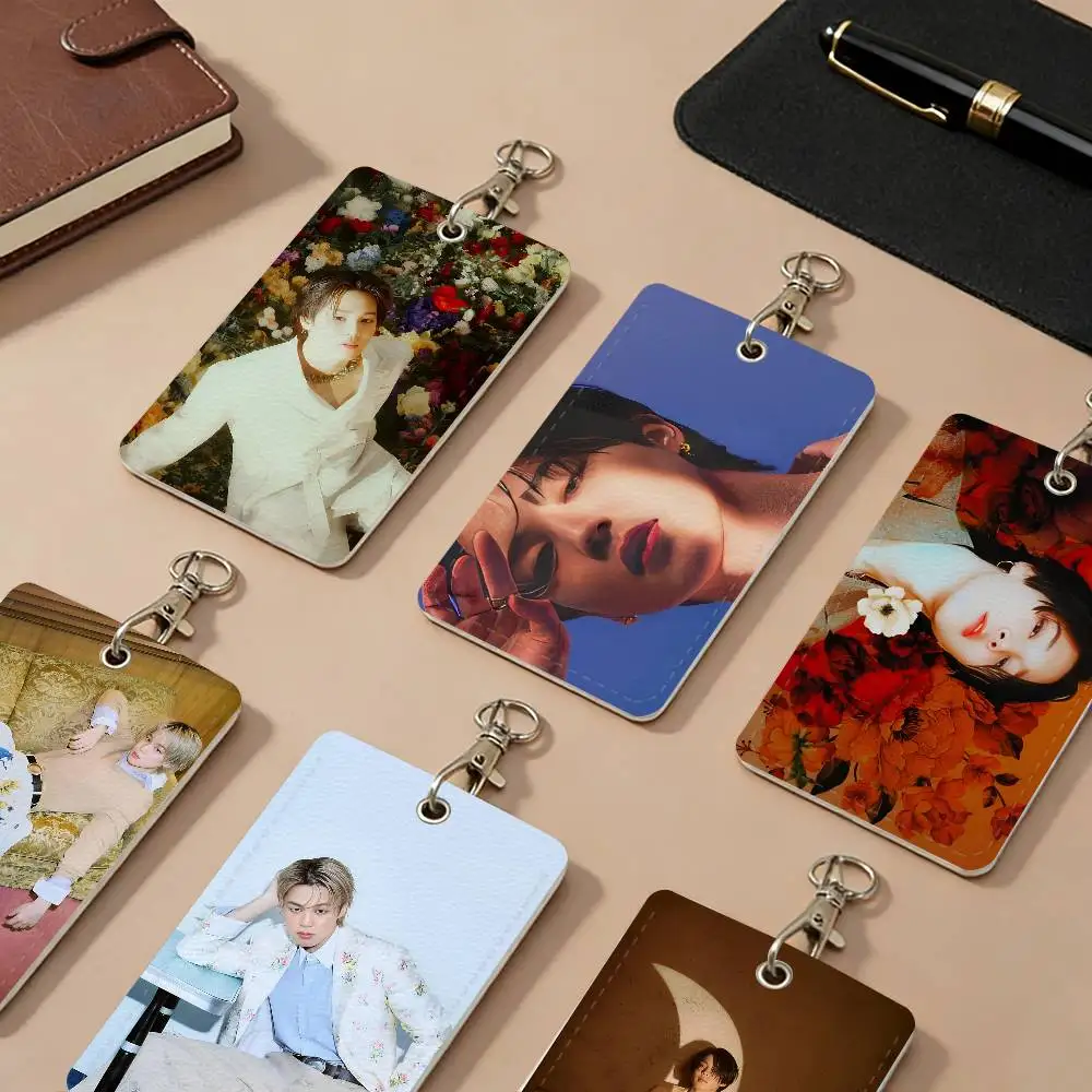 

Чехол-картхолдер J-Jimin Painting Hot Kpop Singer из искусственной кожи с защитой от потери, для студенческих карт и ключей