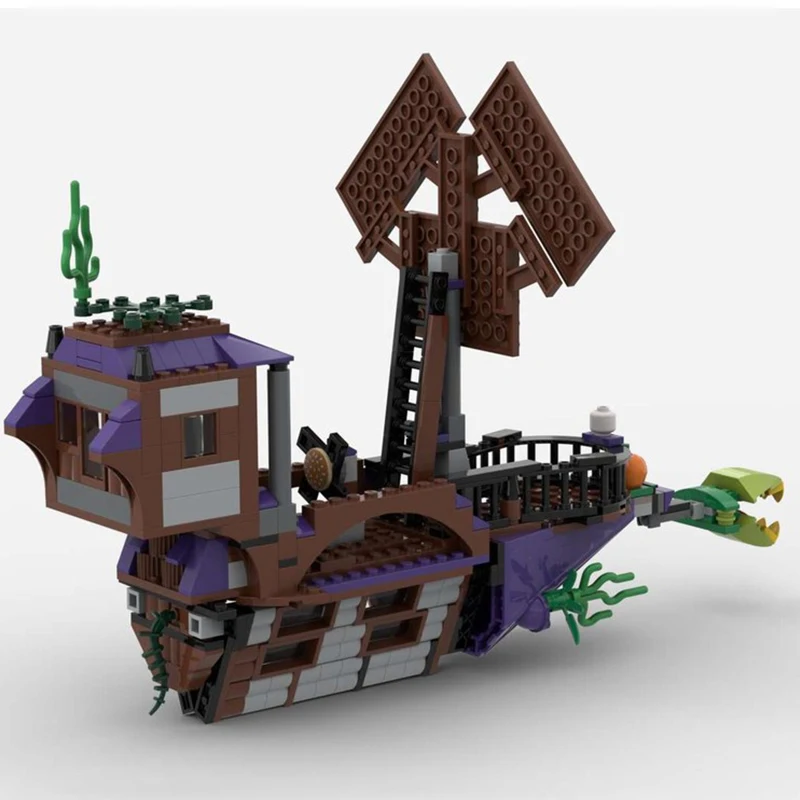 

301pcs MOC Talking Animal Sidekick Comedy Doo Ghost Boat Building Blocks Christmas Gift Challenging DIY Assembly Model