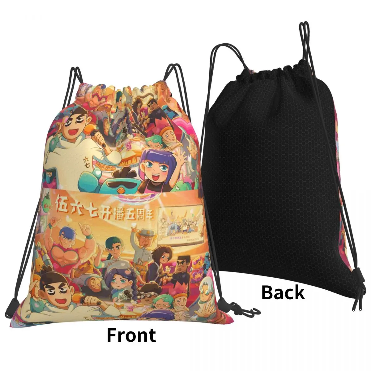 

Scissor Seven Action Manga Cartoon Backpacks Multi-function Drawstring Bags Sports Bag Book Bags for Man Woman School