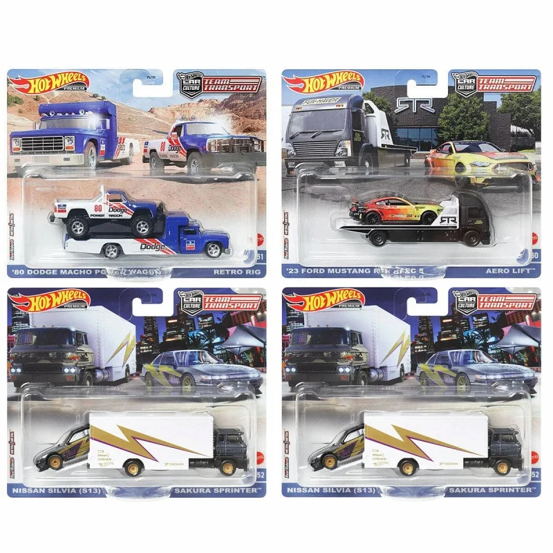 

Genuine Hot Wheels Car Culture Team Transport Car Model Ford Mustang Rtr Racing Team Creative Vehicle Diecast Collectible Toy