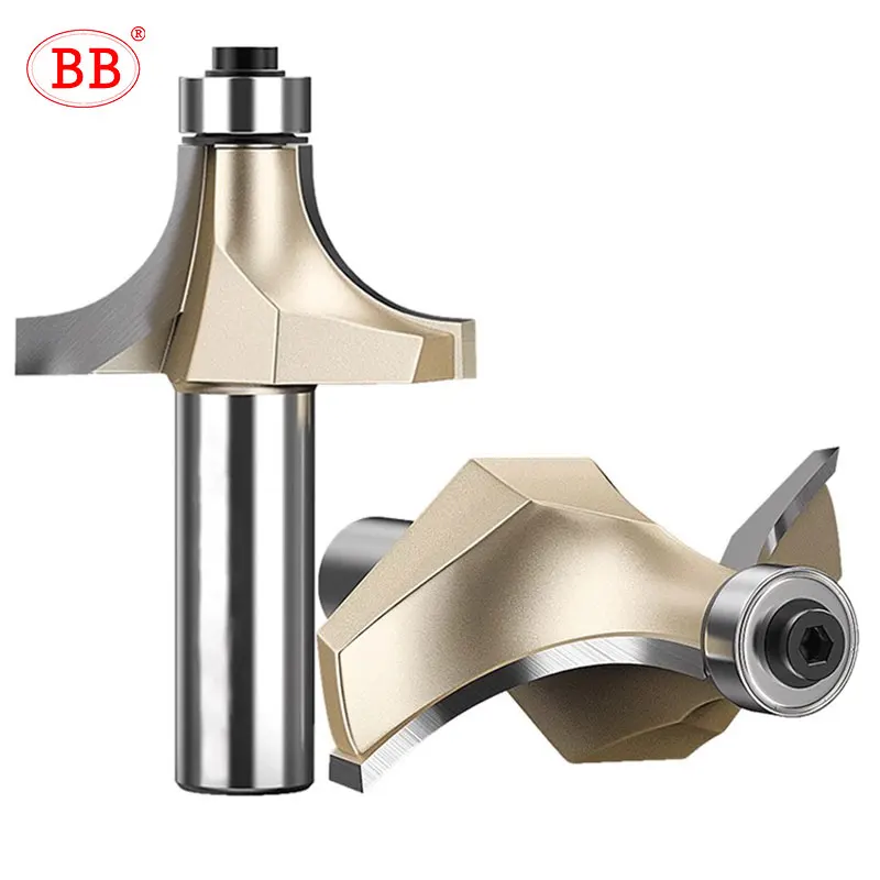 BB Corner Rounding Router Bit Concave Milling Cutter Bullnose Woodworking Tool Round Edge Trimmer Shank 1/2 1/4 Inch