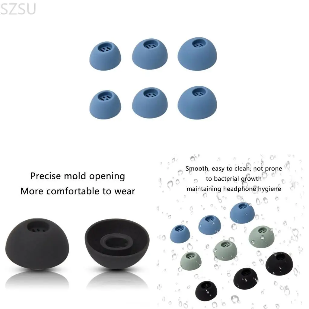

SZSU Replacement Silicone Ear Tips Cover In Ear Headphone Soft Comfortable Earbud Covers Enhancing Sound Isolation for Buds 3