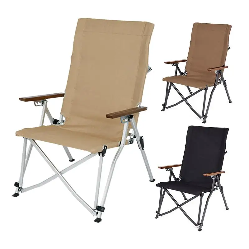 Camping Chairs Folding Outdoor Beach Camp Chair 4 Position Adjustable Lawn Chair Lightweight Outdoor Chair For Hiking Travel