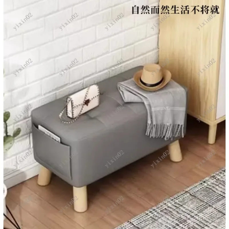 

Multifunctional Fabric Shoe Stool Compact Long Bench for Living Room Bedroom