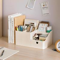 Desk Office Organizer Stickers Bins Storage Holder Desktop Pencil Pen Sundries Stretchable Box Stationery School Supplies