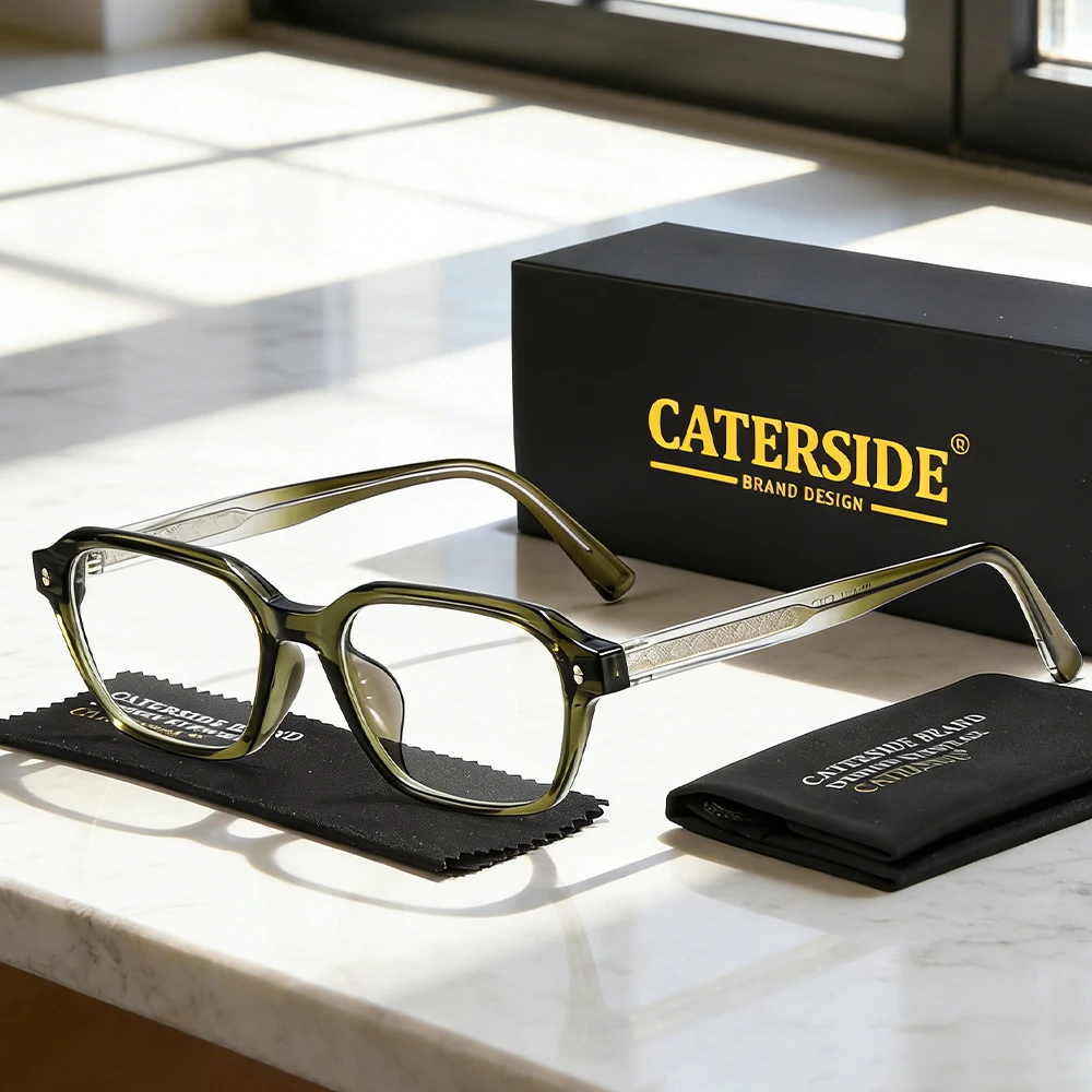 

CATERSIDE Fashion Men's Glasses Frame Small Anti Blue Light Reading Glasses High-quality Frame Women's Daily Decorative Glasses