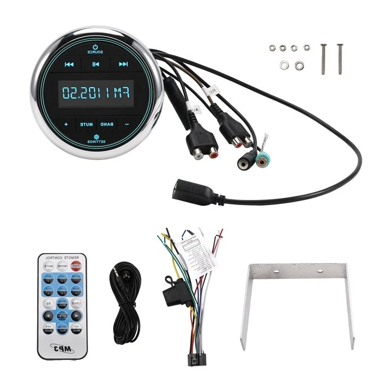 MP3 Player For Yacht For Yacht Motorcycles ATV UTV SUV RV Boat Radio Marine Stereo Bluetooth FM AM Radio For Camping