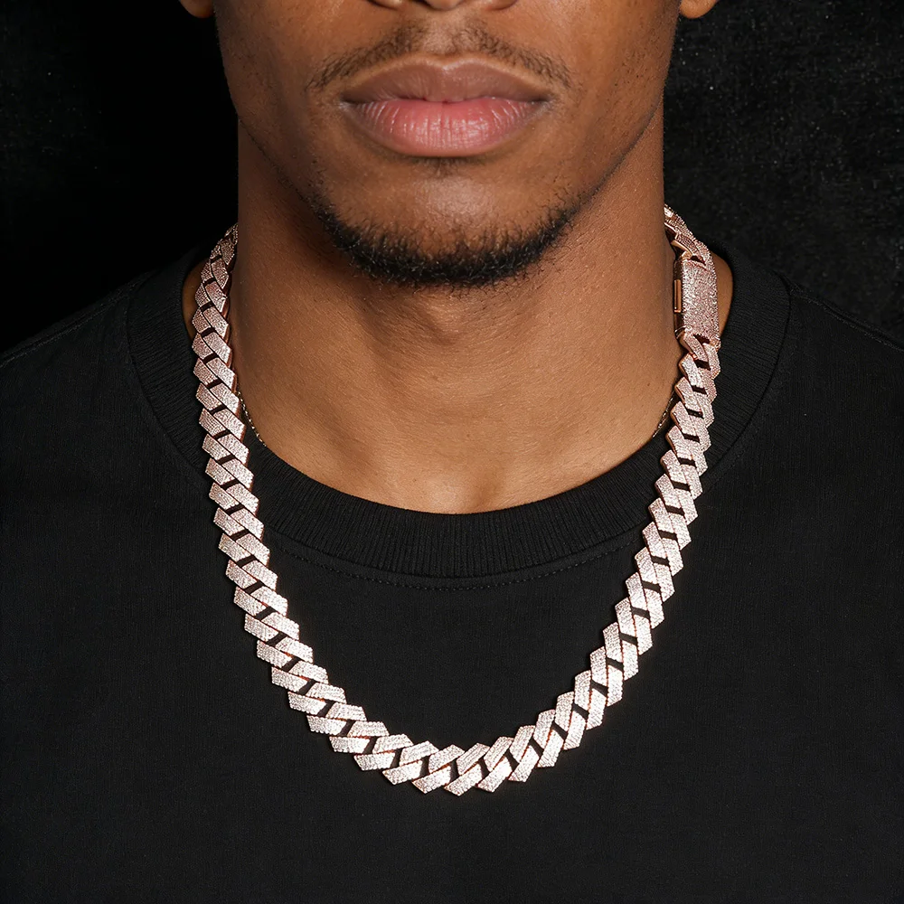 

Цепочка HHIOK 15 мм в стиле кубинского плетения, хип-хоп украшение, инкрустированное кубическим цирконием, 4 ряда, ожерелье и браслет для женщин и мужчин, оптом