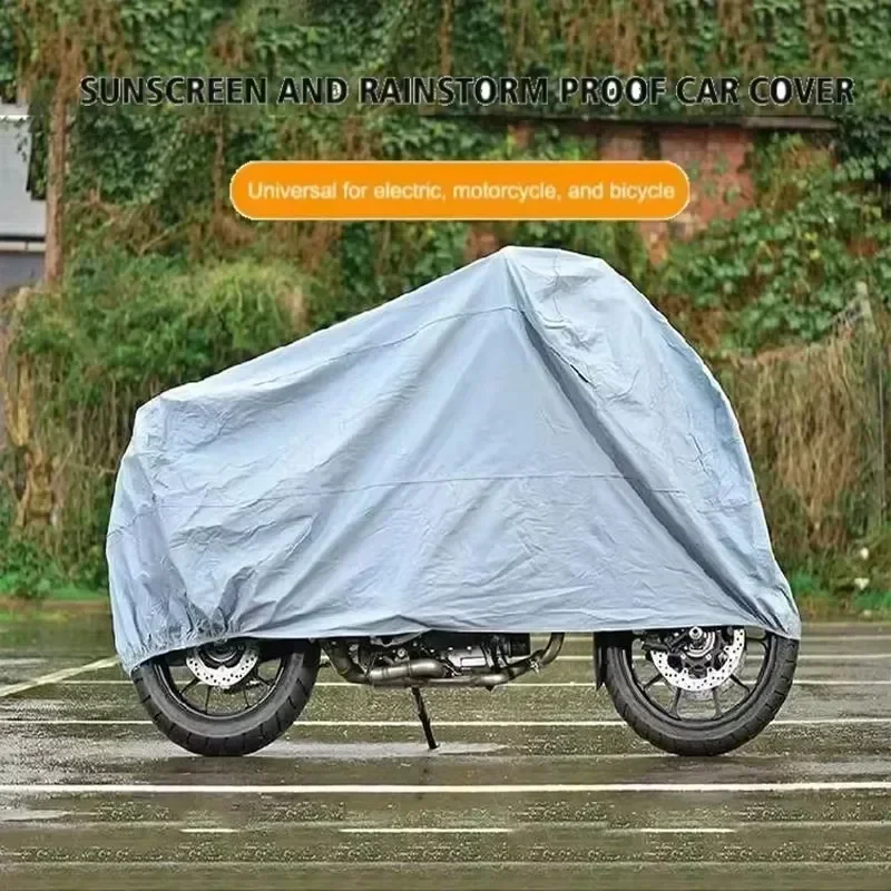 

Universal Motorcycle Cover Rainproof Sunshade Dustproof Motorcycle Clothes PEVA Single-layer Bicycle Electric Car Cover Tools