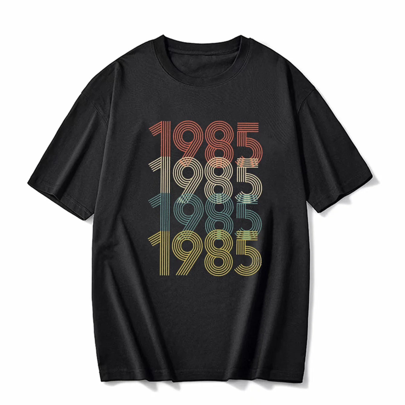 Birthday Short-sleeved T-shirt Digital Print 1980-1989 Pattern Birthday Gift for Men and Women's Tops Europe and United States