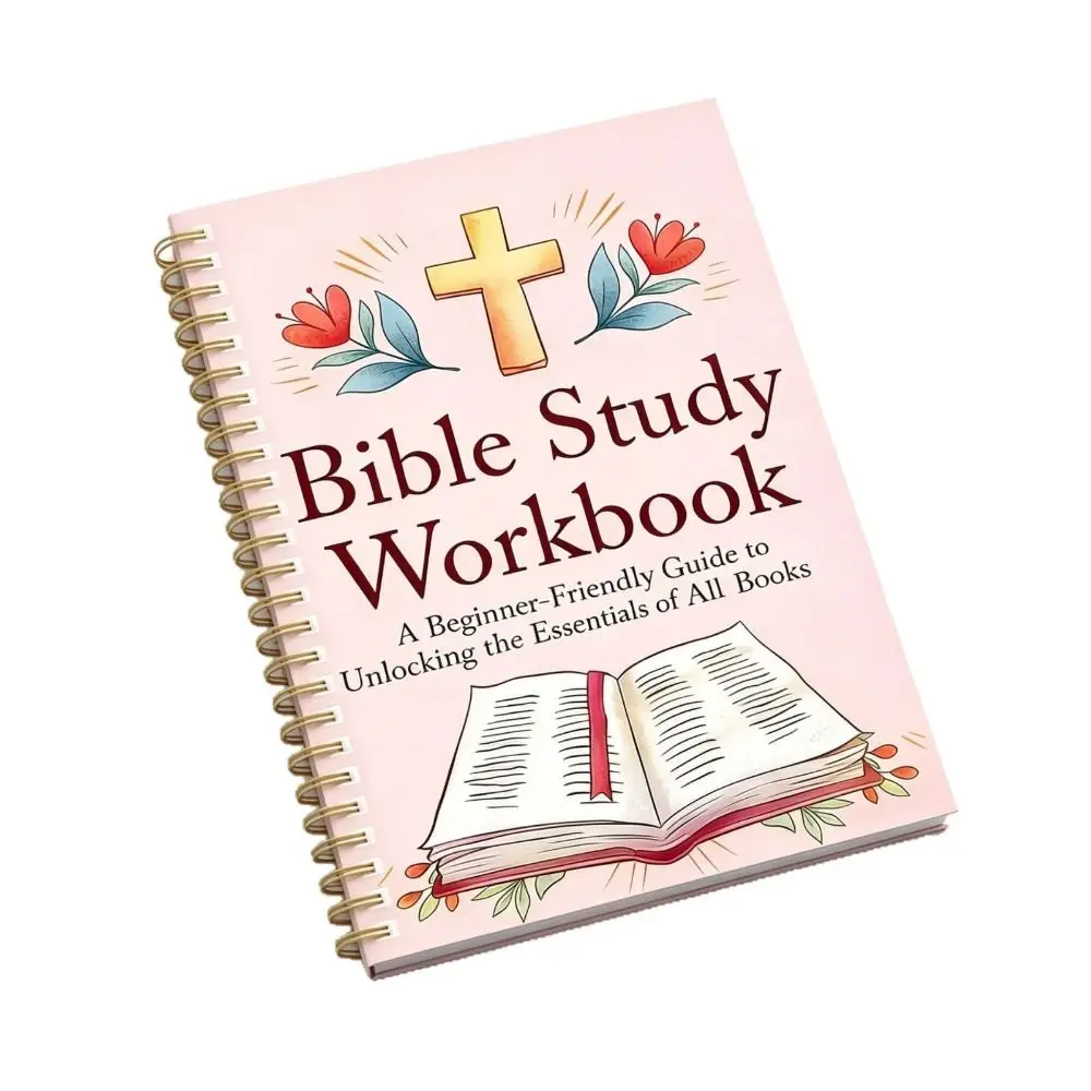 Spiral Binding Bible Study Workbook Guided Pages Prayer Notes Study Planner Portable Study Sections Notes Journal Daily Planning
