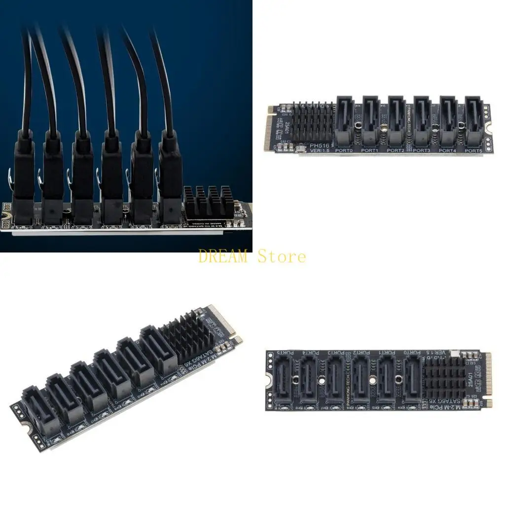 

Для M.2 M-ключа до 6-портовой 6 Гбит / с карты расширения PCIe Support 6 Адаптер Адаптер для лучшей