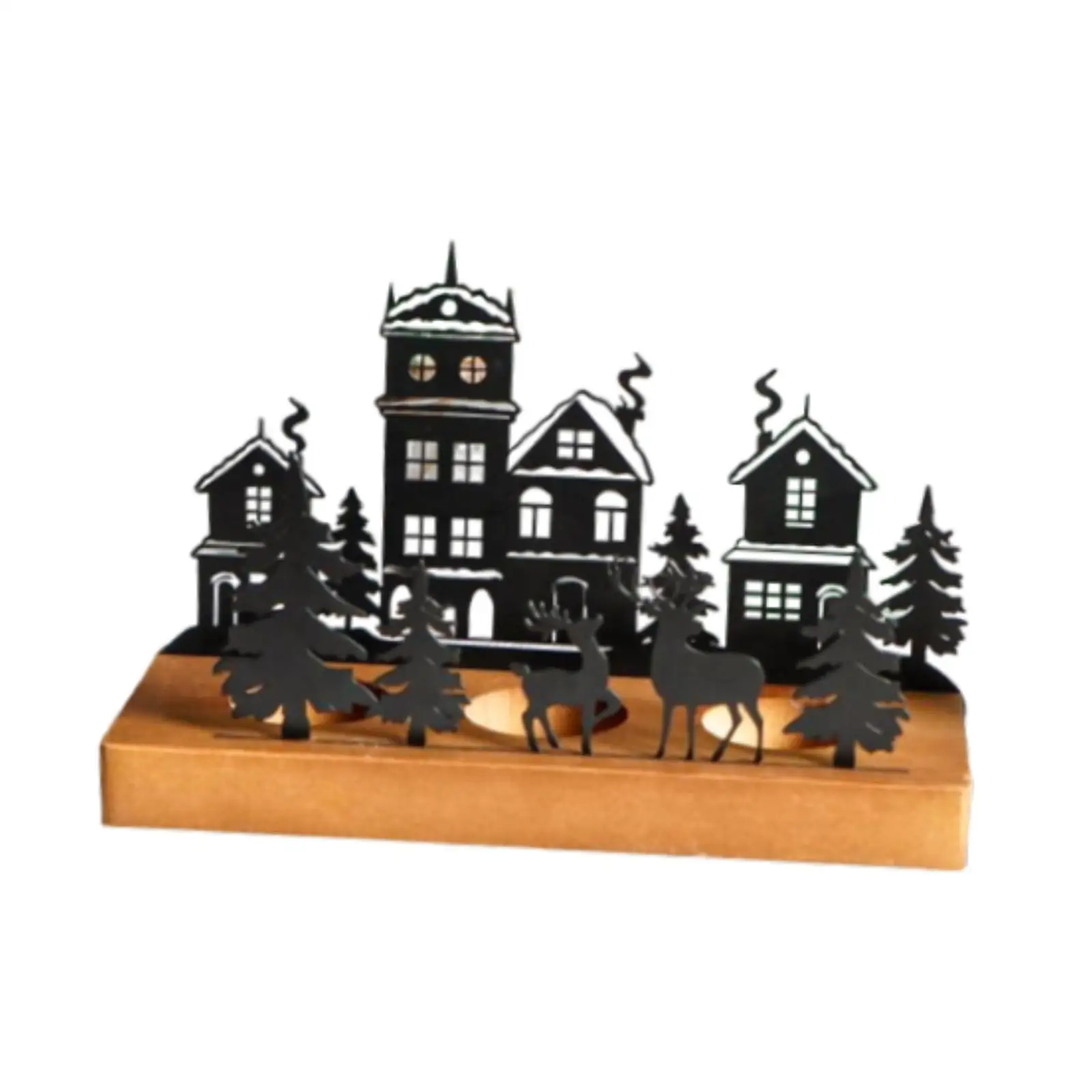 

Christmas Tree Candle Holder Romantic Elegant Fireplace Decoration Christmas Table Tealight Stand for Party Home Ideal Gift