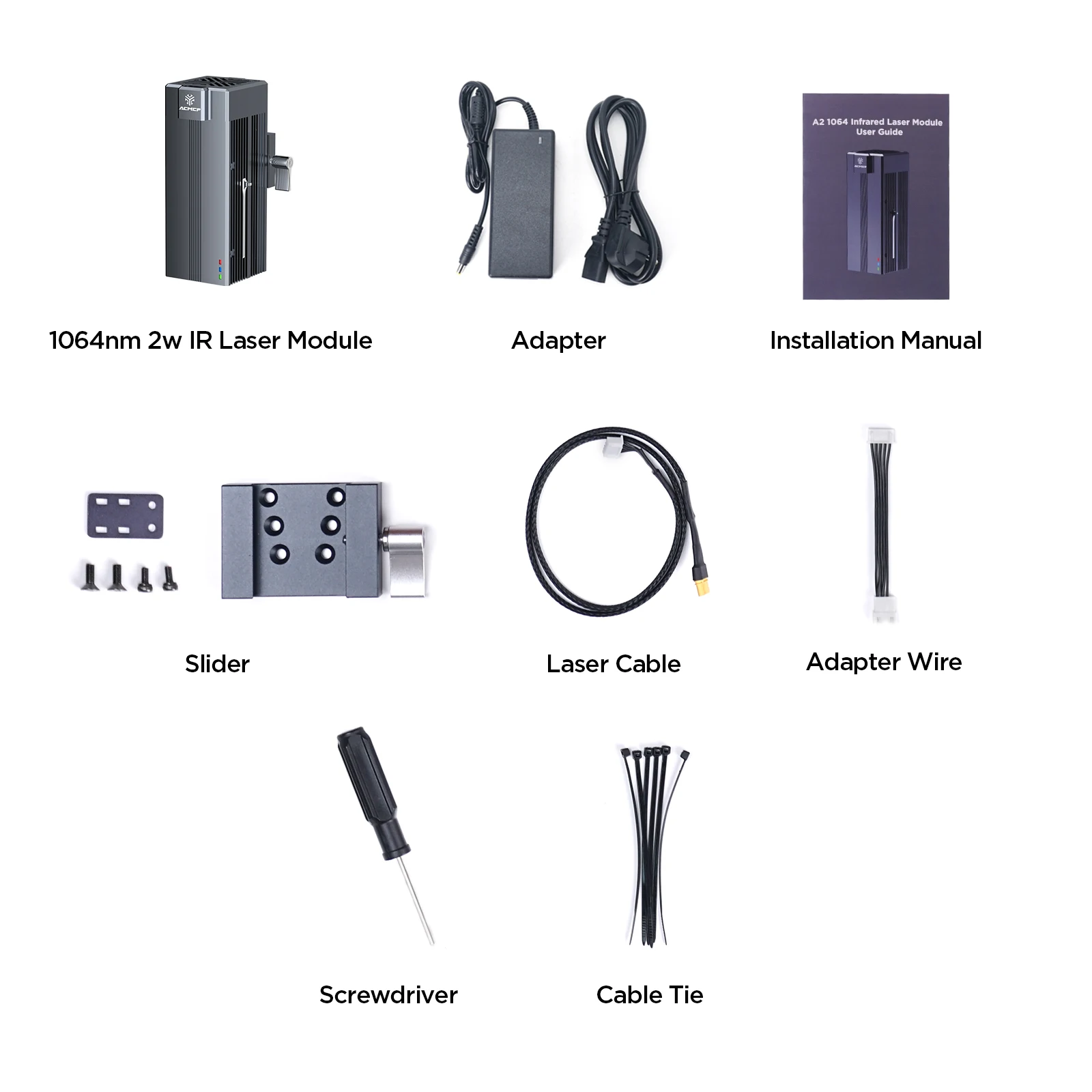 AMCER A2 modul Laser inframerah 1064nm, untuk ukiran logam dan plastik cocok untuk ACMER P2 P1