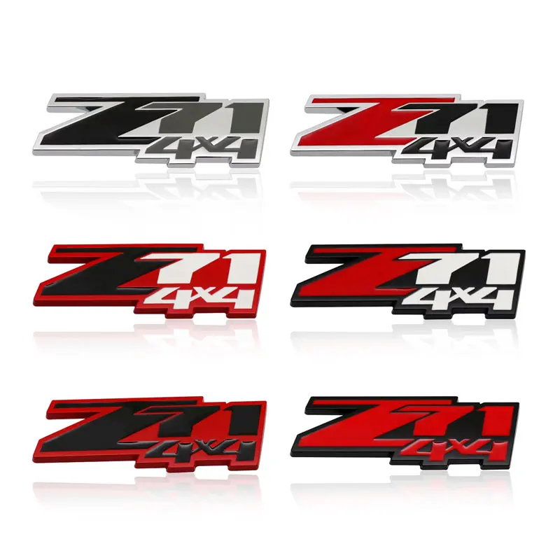4 * 4 Labels For Chevrolet Logo Four-wheel Drive Off-road Metal Modification Z71 Intake Grille Accessories