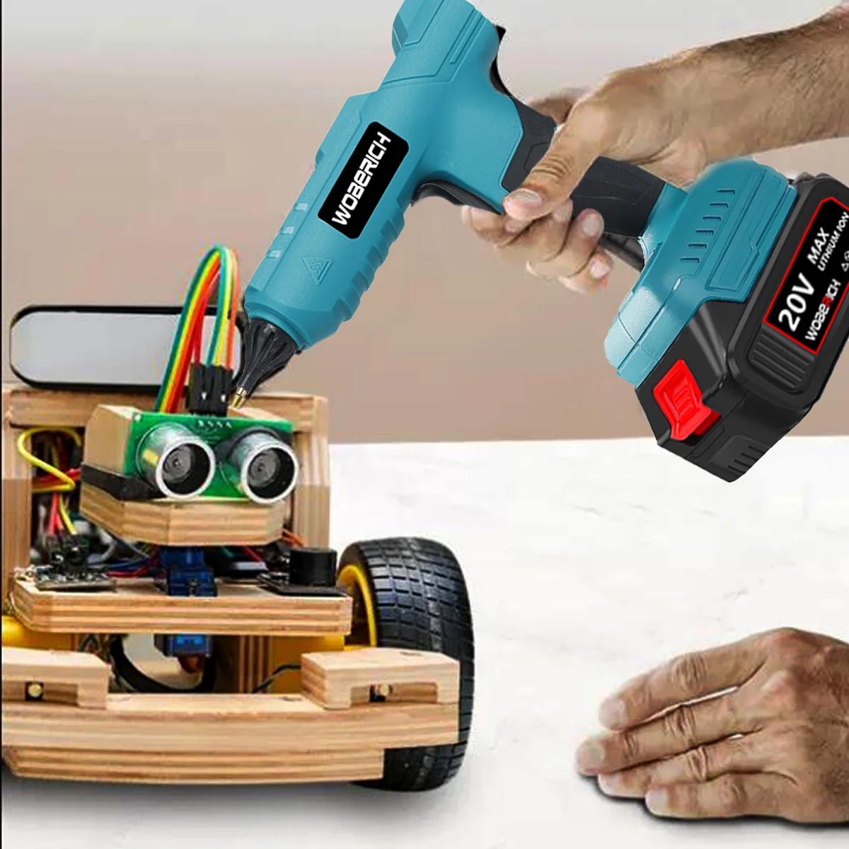 Imagem -02 - Cordless Elétrica Hot Melt Pistola de Cola Soldagem Air Gun Cola em Bastão 11 mm Makita 18v Bateria