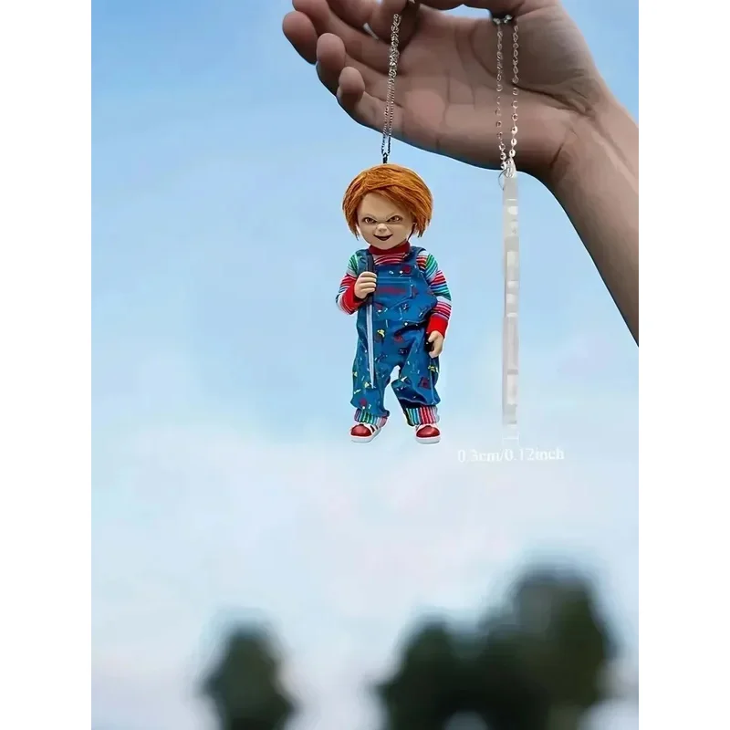 2D Flat Fun Halloween Jungle Acrylic Keychain – 2D Design for Bag & Car Rearview Mirror Decoration