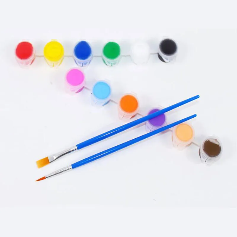 50 PCS Flat Paint Brushes Small Brush Volume For Painting Detail Essential Props For Painting Art