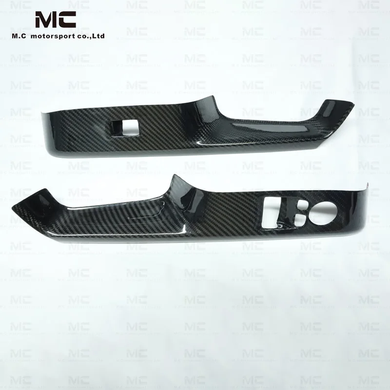 For MK5 Carbon Fiber Interior Trims Dry Carbon Fiber Door Window Switch Panel Cover for Toyota Supra A90 A91 2019+