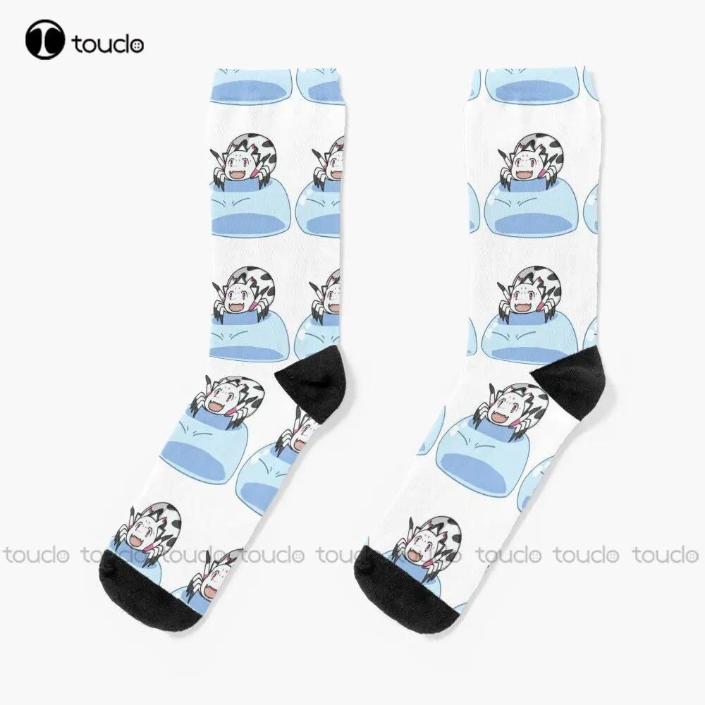 Rimuru & Kumoko - Collaborate Isekai Gift Socks Men'S Slipper Socks Personalized Custom Unisex Adult Teen Youth Socks Streetwear