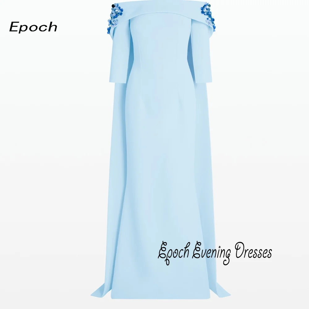 Epoch Evening Dress فساتين السهرة Elegant Sequined Straight Off The Shoulder Formal Party Gown With Shawl For Sexy Women 2024