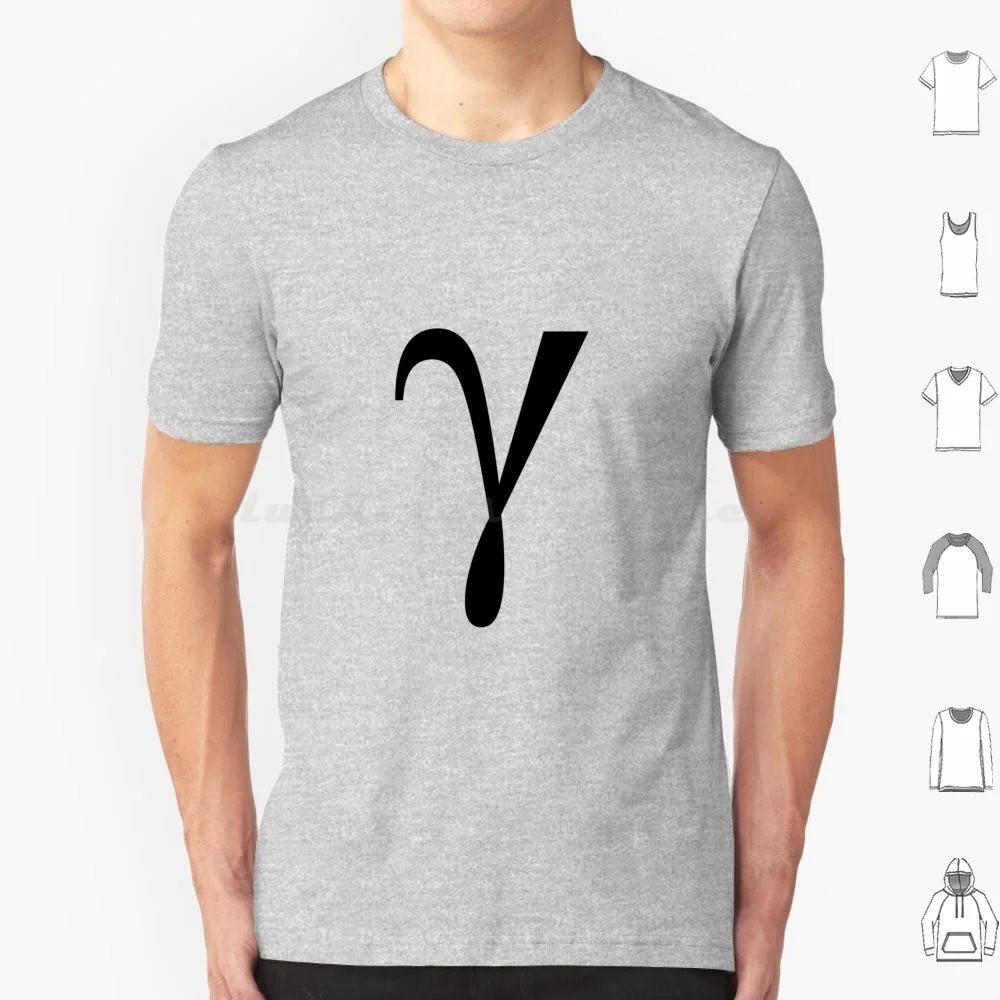 Gamma. Greek Alphabet. T Shirt 6xl Cotton Cool Tee Greek Alphabet