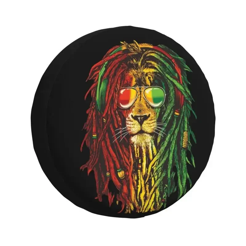 Rasta Reggae Lion Spare Tire Cover for Toyota Land Cruiser Prado Jeep 4WD 4x4 Jamaican Jamaica Lover Car Wheel Protector Covers