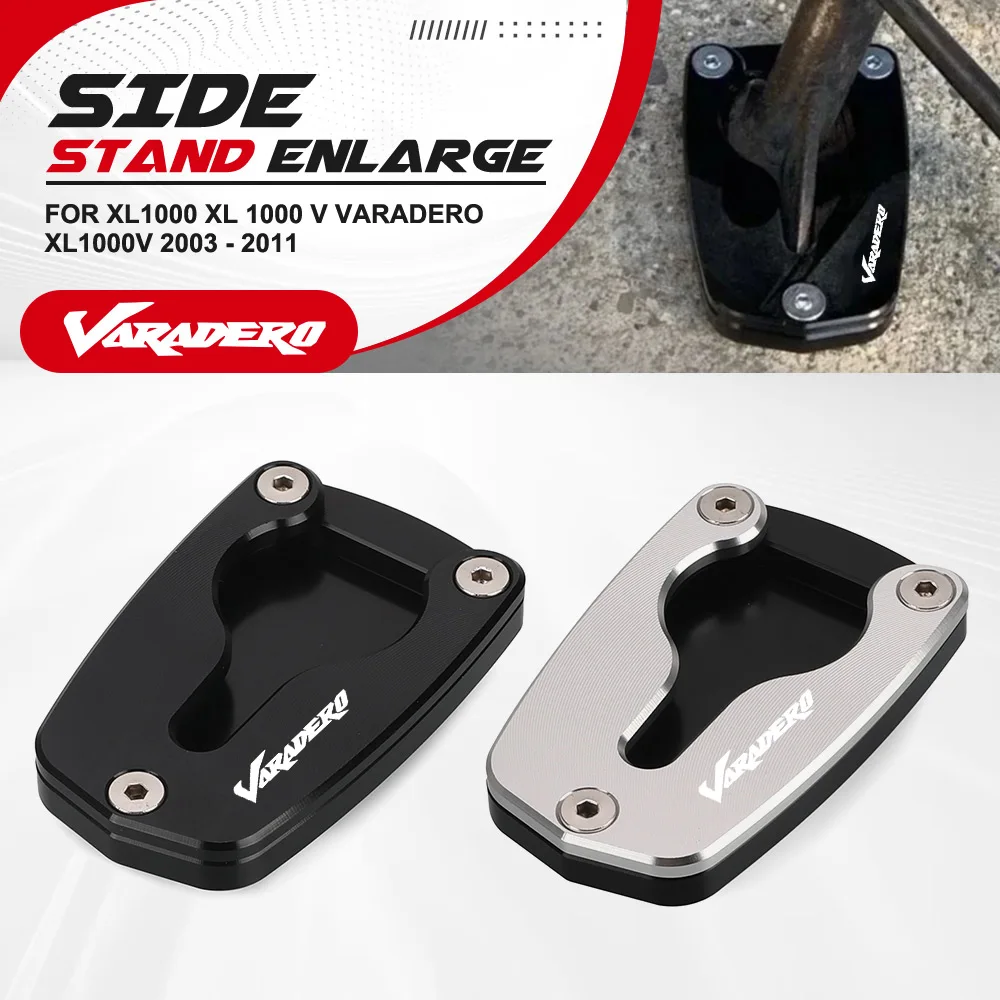 For HONDA XL1000 XL 1000 V VARADERO XL1000V 2003-2011 2010 CNC Foot Side Stand Pad Plate Kickstand Enlarger Support Extension