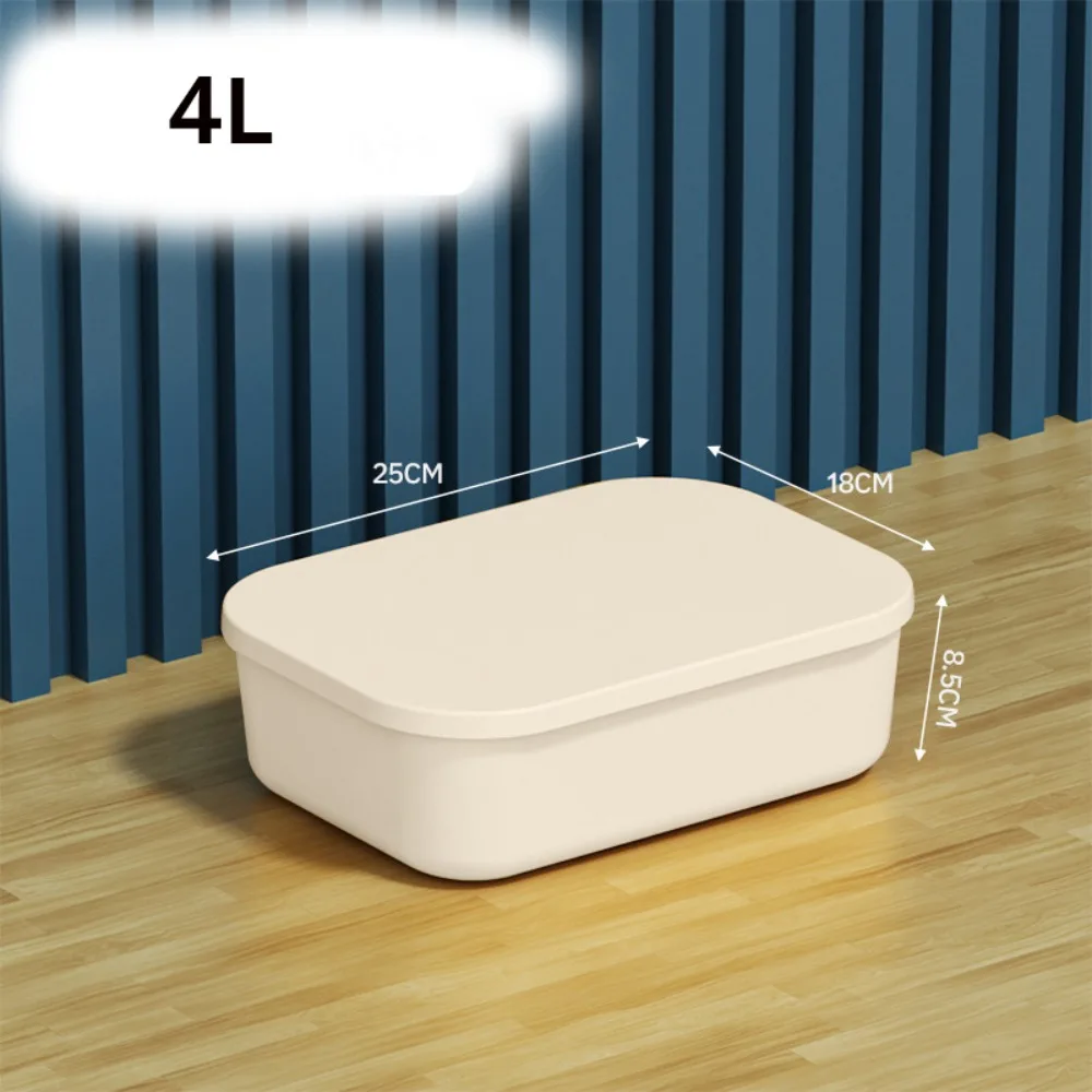 New With Lid Cover Stackable Storage Box Solid Plastic Table Organizer Case Convenient Home Container For Home Bedroom