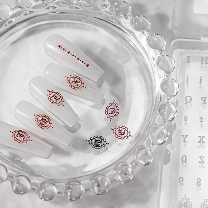 A52E Silikon Nagel Carving Form 3D Verschiedene Größe Schmetterling Präge Nagel Stanzen Schablonen UV Gel Polnischen Maniküre – Detail 8