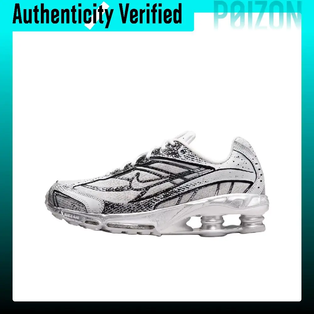 Nike Shox Ride 2 Breathable Low top Casual Running Shoes Men's White Black IB8174-100