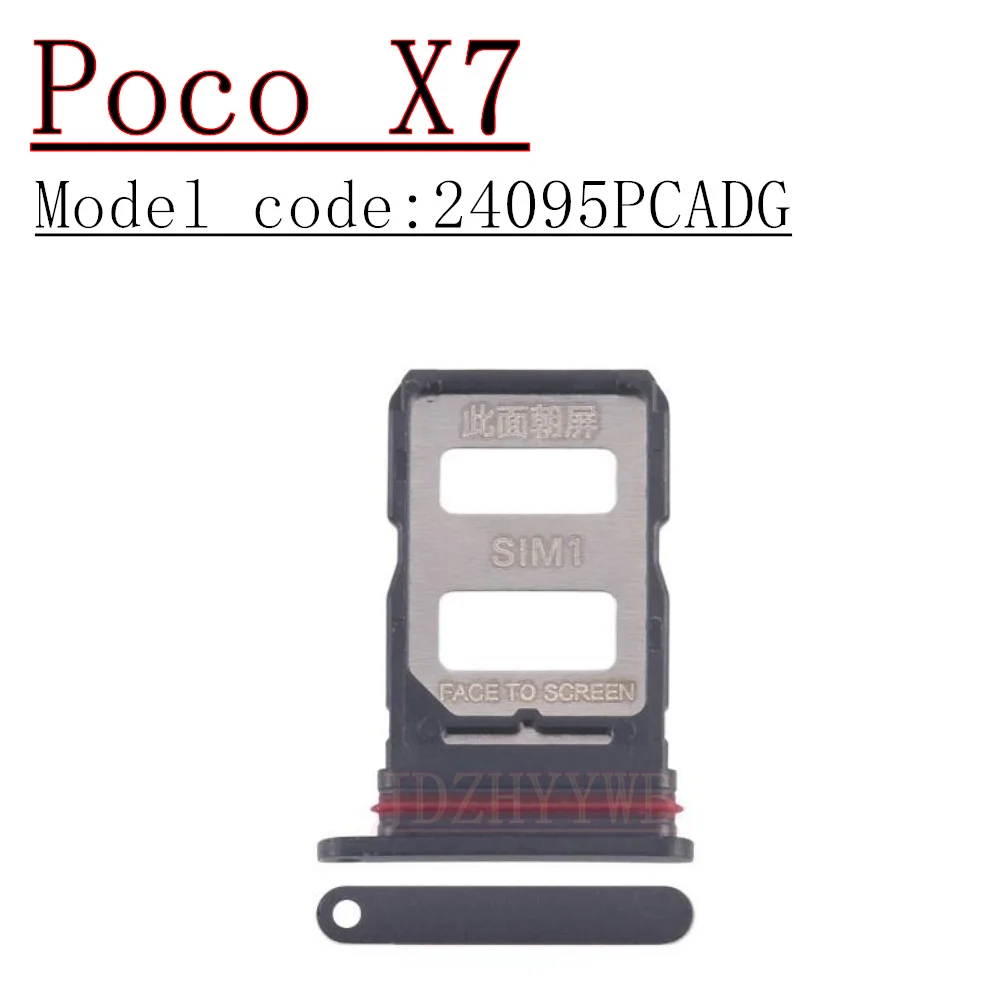 Sim قارئ صينية البطاقات ل Xiaomi Poco X7 Pro PocoX7Pro مايكرو SD حامل بطاقة SIM فتحة للبطاقات محول موصل إصلاح أجزاء