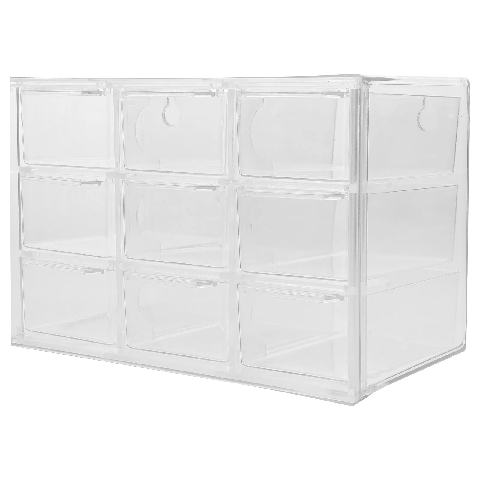 Sturdy Plastic Tabletop Drawer Storage Box with Removable Grids for Jewelry Cosmetics Stationery Desk Organizer Desktop Sundries