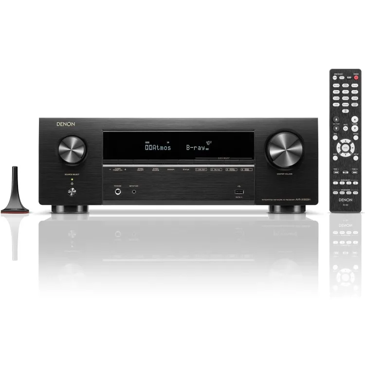 AVR-X1800H 7.2 Channel AV Receiver - 80W/Channel, Wireless Streaming via Built-in HEOS, WiFi, & Bluetooth, Supports Dolby Vision