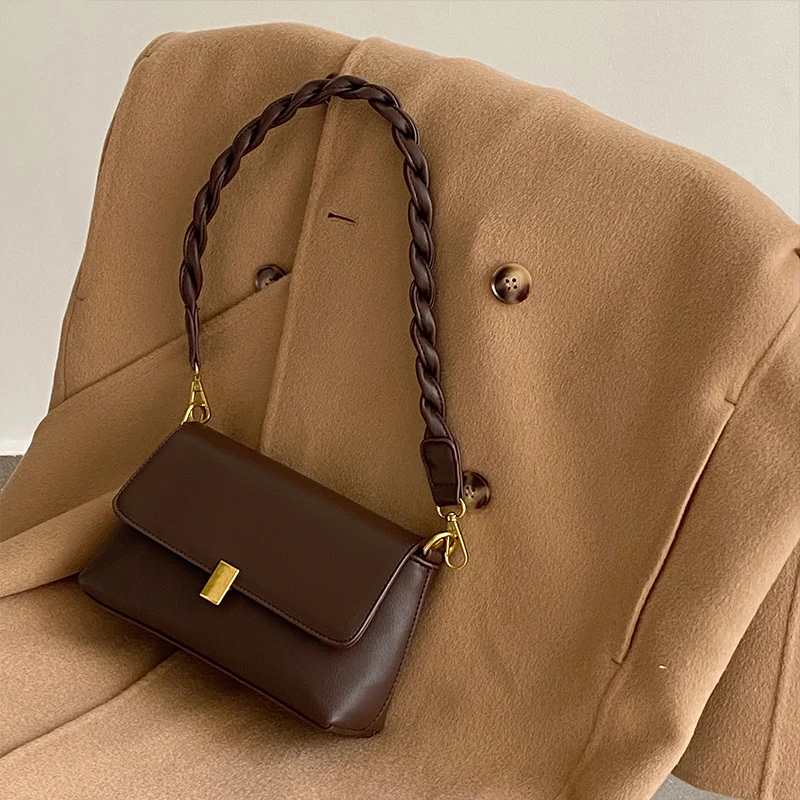

Braided Strap Single Shoulder Bags For Women Spring And Summer High-quality Casual Bag Daily Commuter Crossbody Bag