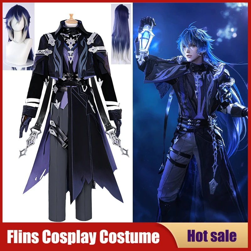 

Game Genshin Impact Cosplay Costume Anime Kyryll Chudomirovich Flins Role Play Wig Uniform Props Full Set Party Carnival Outfits