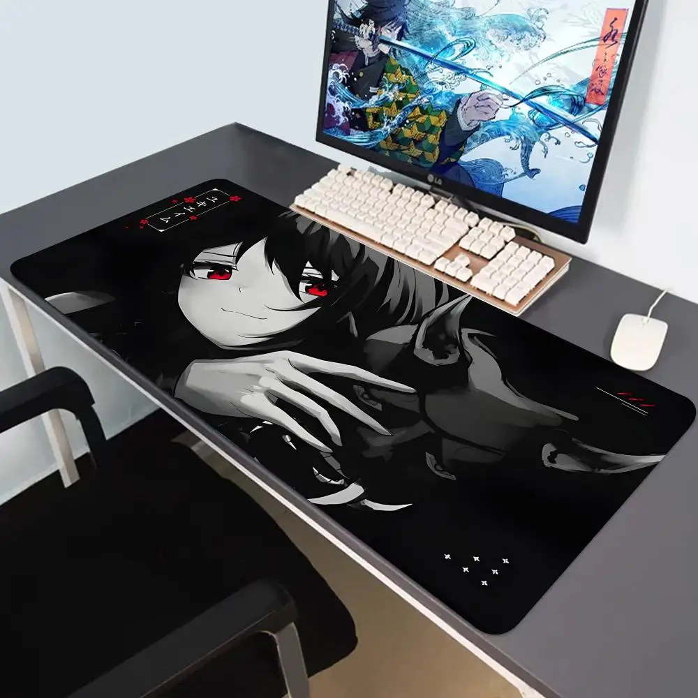 

HYBXAXC Anime Mask Girl Mouse Pad YUki Aim Gaming Speed Mouse Mat Game Premium Gamer E-Sports Desk Mat Computer Keyboard Mats