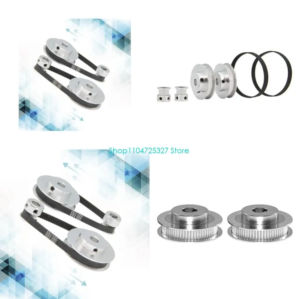 D8KF GT2 Synchronous Wheel 20&60 Teeth 5mm Bore Timing Pulley with 200mm Belt
