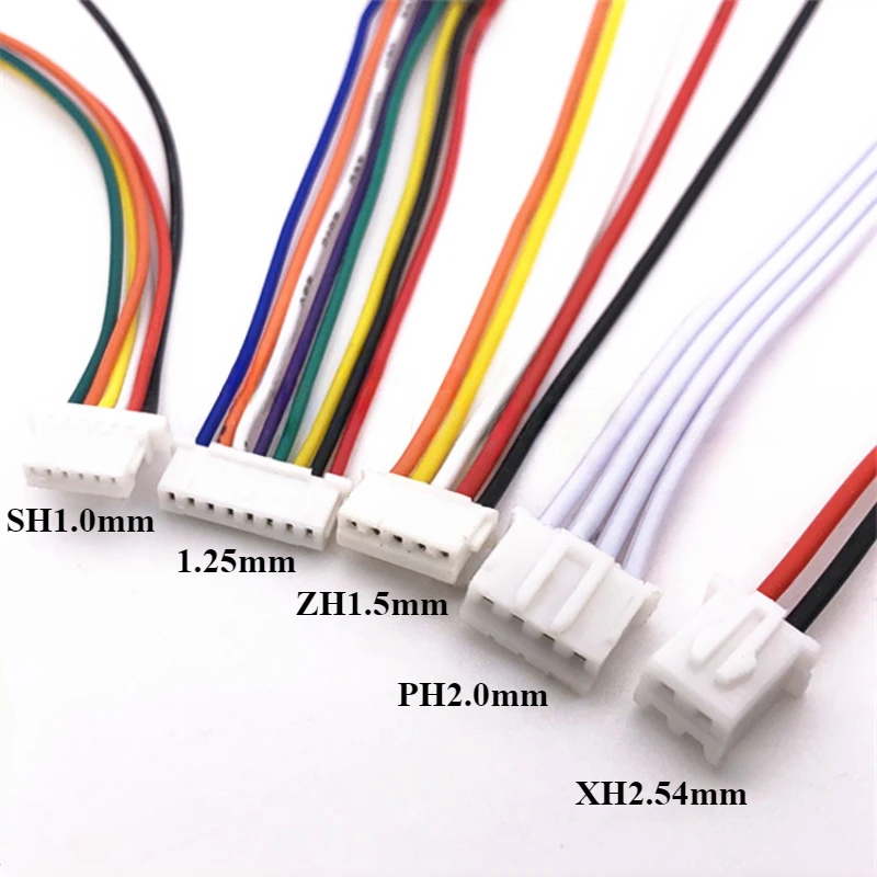 5-50Pcs JST XH2.54 PH2.0mm Wire cable Connector 2/3/4/5/6/7/8/9/10/12PIN Male Female single/double head wire length 10/20/30cm