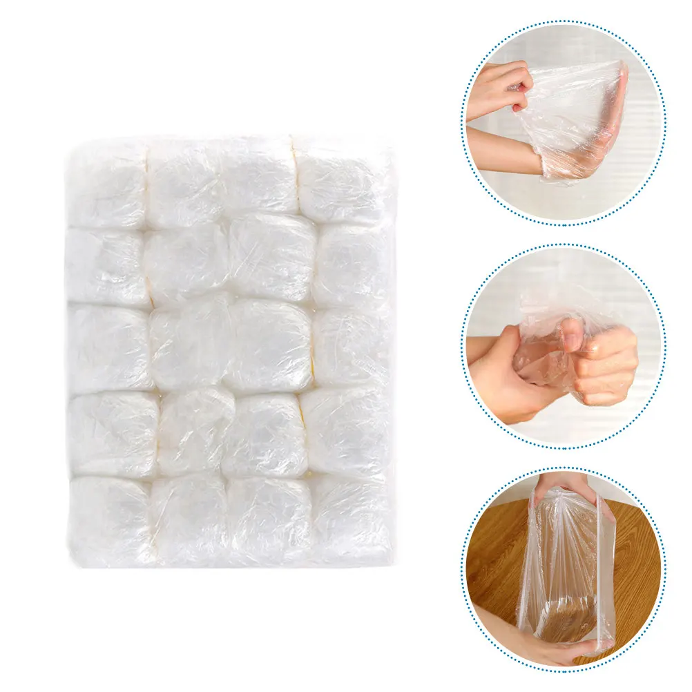 

100 Pcs Waterproof Shower Cap Beauty Hat Practical Bathing Caps Disposable Elastic White Simple Convenient Spa Travel