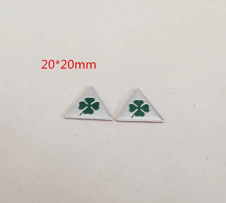 2pcs quatrefoil green delta Car Side Fender Emblem Rear Trunk Badge Sticker for 147 156 159 166 Giulietta Spider GT