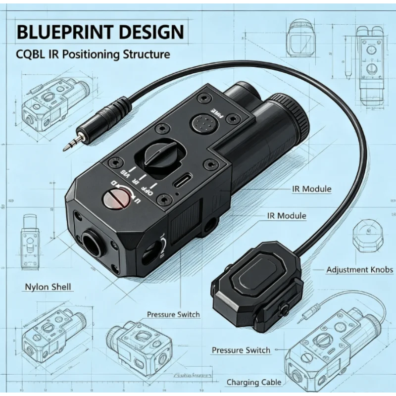Lightweight CQBL-1 Rail Positioning Unit Nylon Shell Green Locator Beam Hobby Model Upgrade Accessories