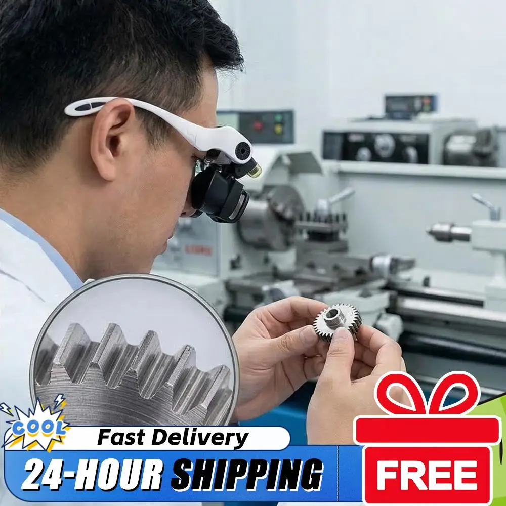 

Увеличительное стекло высокой четкости с LED-подсветкой и сменными линзами, лупа для ношения на голове с линзами 2X, 4X, 6X, 10X, 13X для точных работ