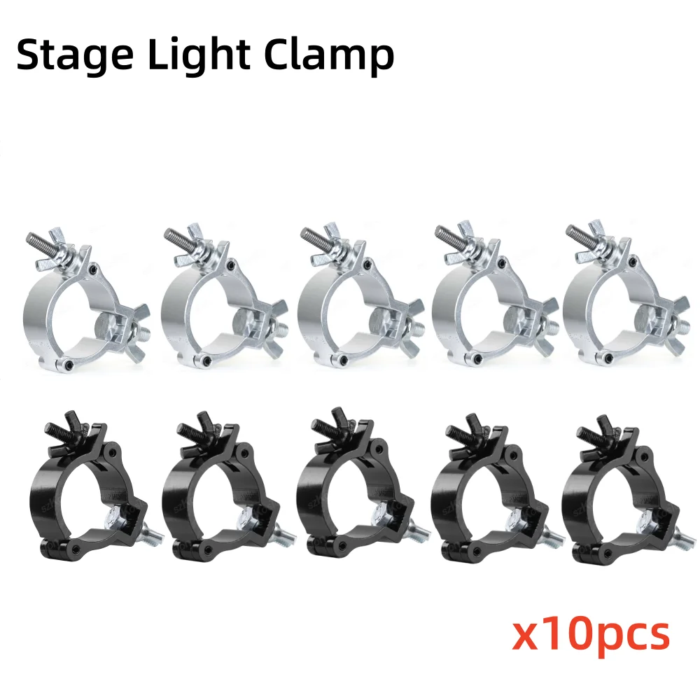 

10Pcs/lot Stage Lights Clamp Hanger Truss Bracket Stage Heavy Duty Hooks Theatre Lighting Pipe 48-51mm 100kg Alumimun Alloy Hook