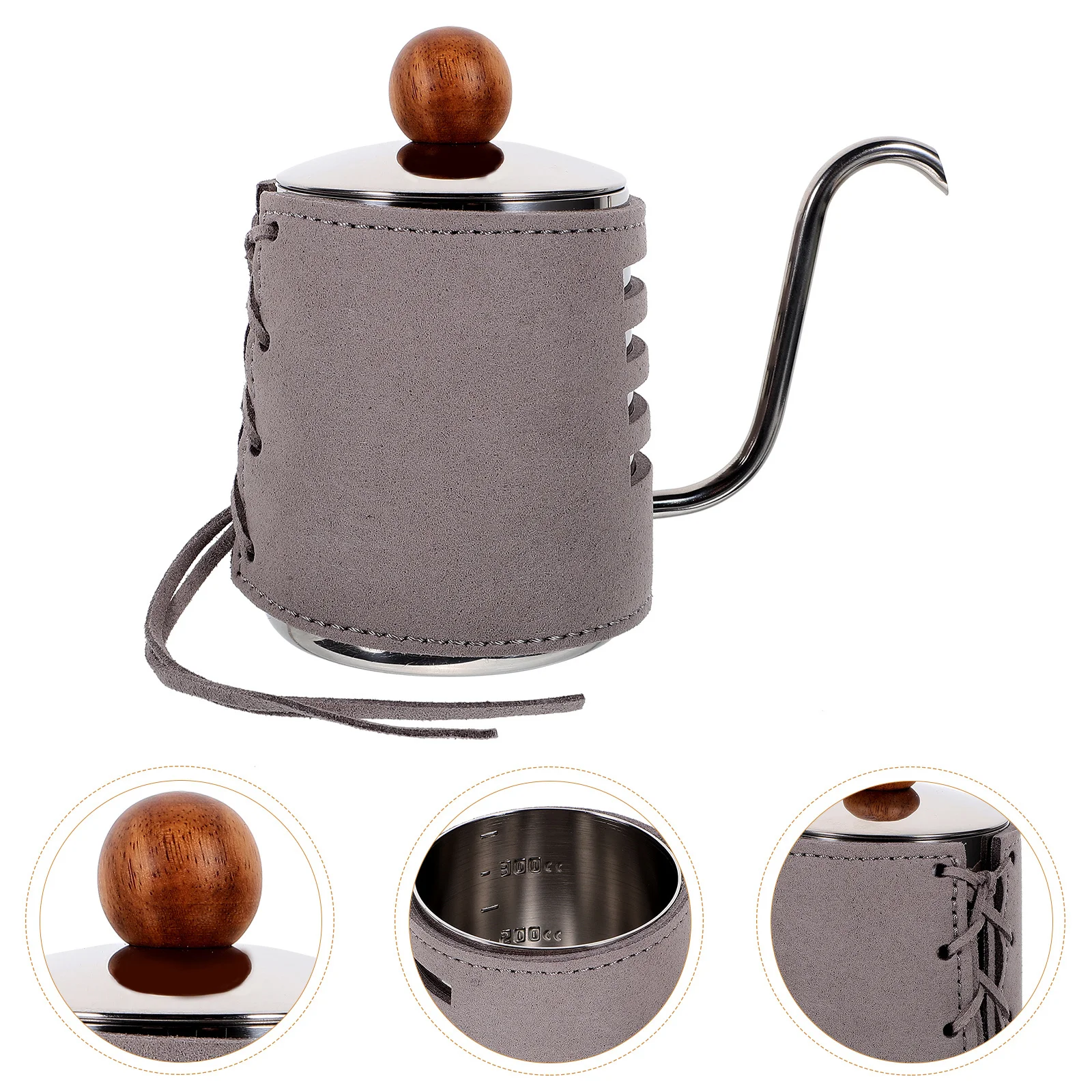 

300ml Stainless Steel Coffee Pot Long Narrow Mouth Rust-Proof Coffee Kettle for Home Shop Use High-Quality Polished
