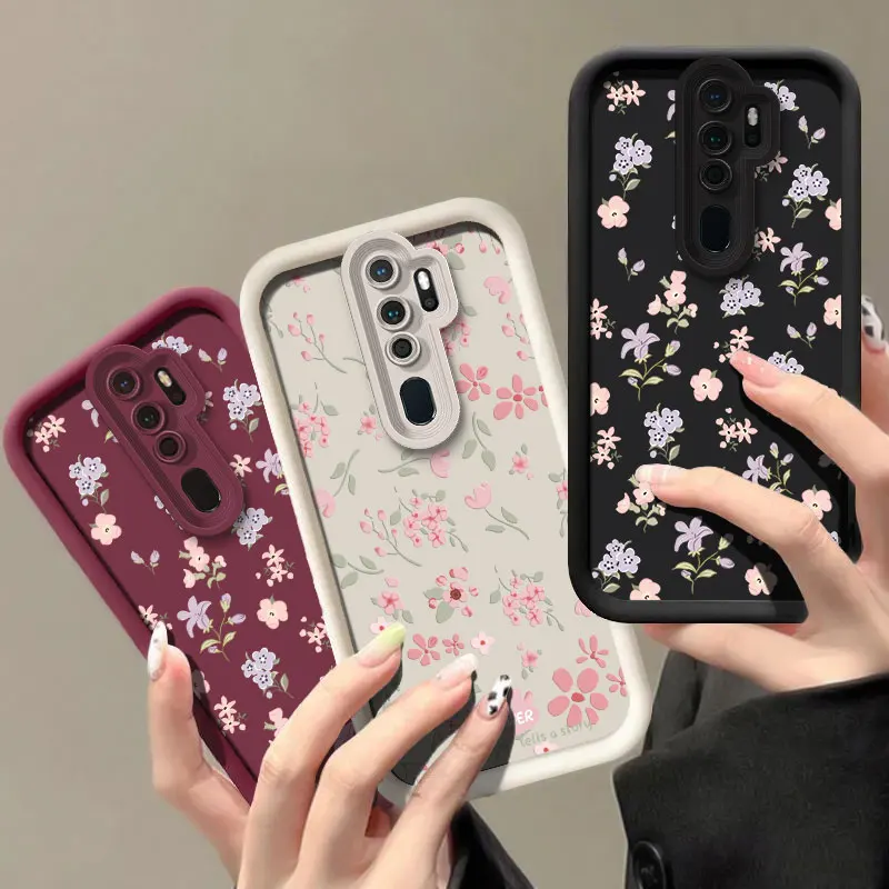 Retro Flowers Print Phone Case For Infinix Tecno Spark GO 2024 20C 10 POP8 Camera Lens Protection Shockproof Silicone Soft Cover